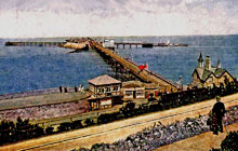 Man looking at steamer leaving Old Pier 1913